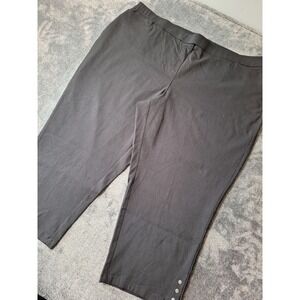 Studio‎ Works Wide Leg Cropped Pull On Pants Womens 24 Black Career Casual...